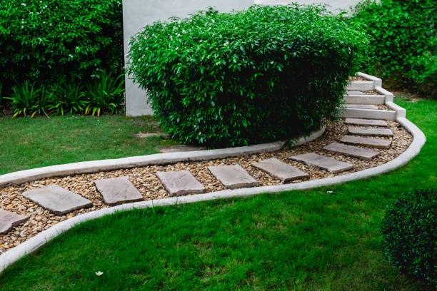 istock the stone walkway in the garden 1177811230