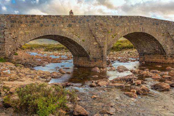 istock Woman on a bridge in Scotland. 1177815440