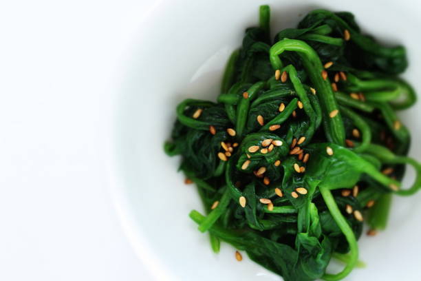 istock Japanse food, boiled spinach vegetable 1177816856