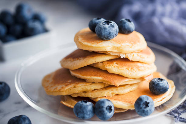 istock Pile of pancakes with blueberries 1177819868