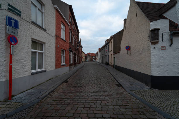 istock Bruges center in calm winter day. Nobody around 1177825603