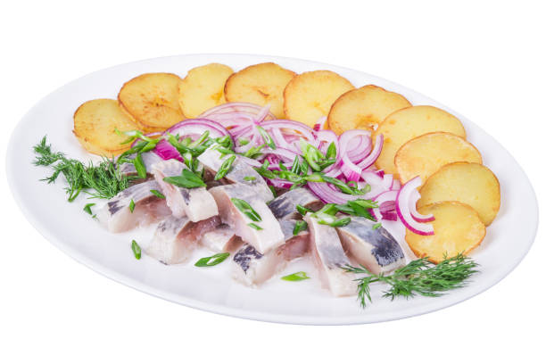istock Fried potatoes in a plate on a white background 1177830512