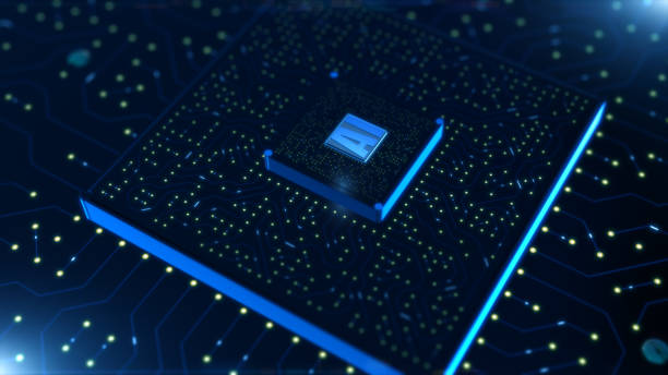 istock Digital 3d render of computer chip over circuit background with AI sign. AI(Artificial Intelligence) concept, Technology background 1177834363