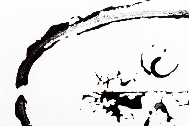 istock Black and white hand painted acrylic background. 1177835707