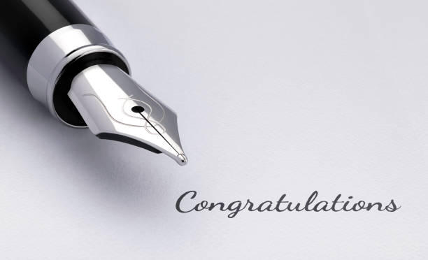 istock Congratulations Backgrounds - Greeting Card with Fountain Pen 1177839155