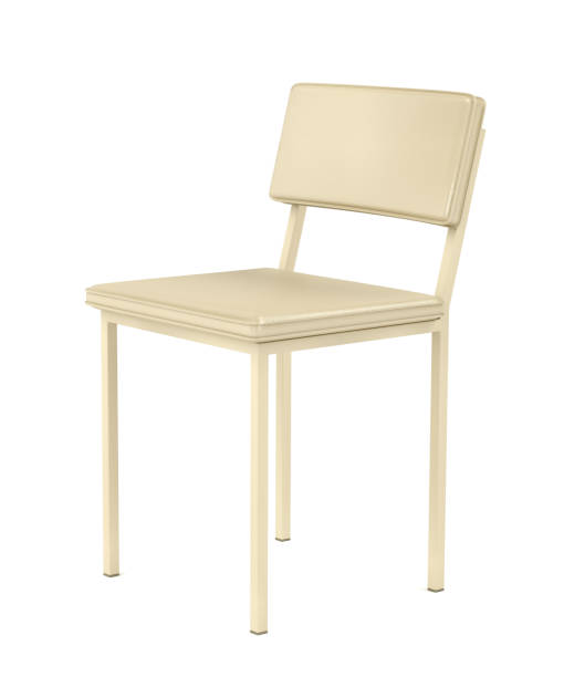 istock Beige dining chair on white 1177840584
