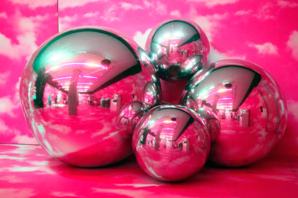 beautiful colored spheres of different sizes.