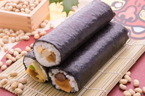 Setsubun sushi roll