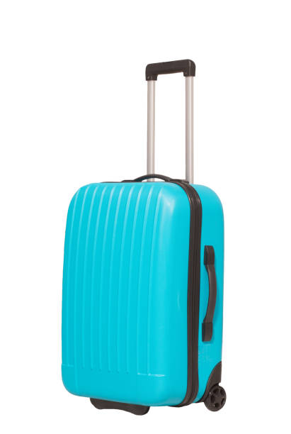 istock Blue travel suitcase isolated on white background. 1177844498
