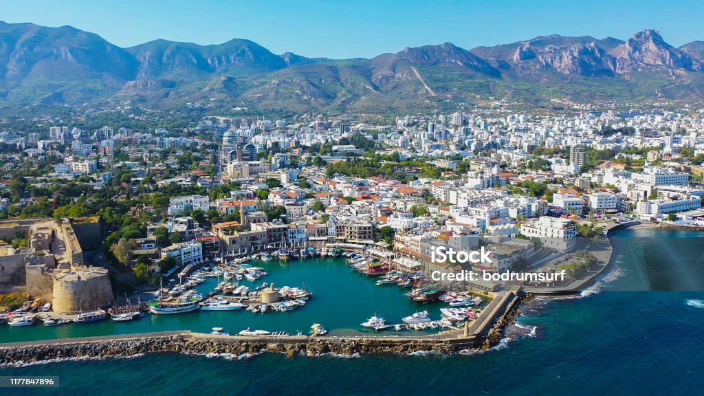 Kyrenia Kyrenia (Girne) is a city on the north coast of Cyprus, known for its cobblestoned old town and horseshoe-shaped harbor. Republic Of Cyprus Stock Photo