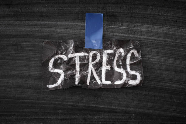 istock The word Stress on a black background 1177849805