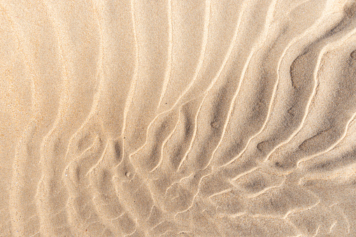 waves in the hot sand in the beach