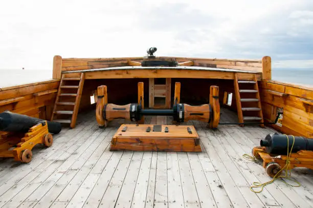 Deck of Old Wooden Ship
