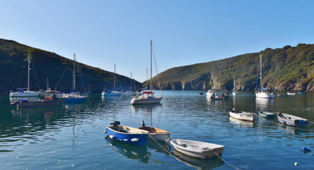 solva, pembrokeshire, pays de galles, royaume-uni - wales south wales coastline cliff photos et images de collection