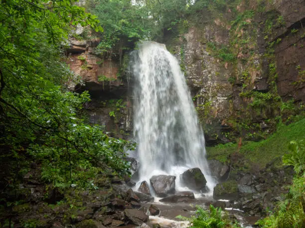 Photo of Beautiful South Wales Melincourt Falls Waterfall Rocks Wet