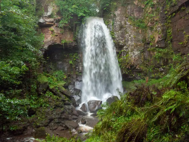 Photo of Beautiful South Wales Melincourt Falls Waterfall Rocks Wet