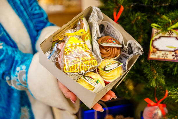istock box of Christmas gingerbread and cakes 1177855258