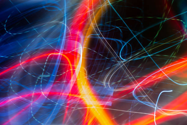 istock Abstract night light on street background, long exposure shot. 1177855484