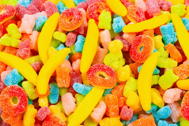 istock Assorted gummy candies. Top view. Jelly  sweets. 1177858249