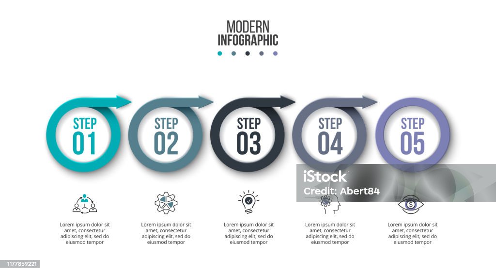 Process Chart Business Data Visualization Abstract Elements Of Diagram ...