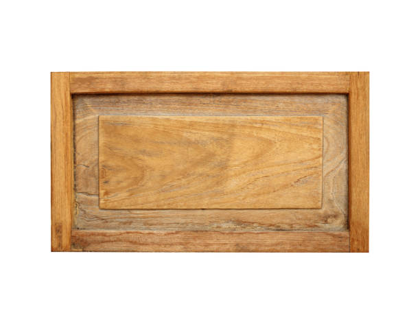 istock Old plank wood isolated on white background 1177859652