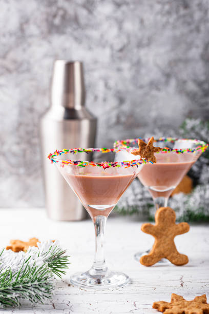 istock Sugar cookie martini with sprinkles rim 1177860388