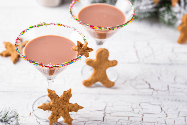 istock Sugar cookie martini with sprinkles rim 1177860398