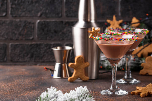 istock Sugar cookie martini with sprinkles rim 1177860410