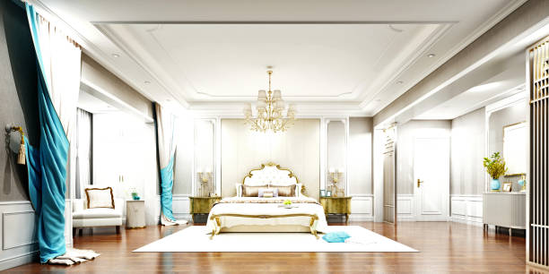 istock 3d render  classic home interior living and dining room 1177862921