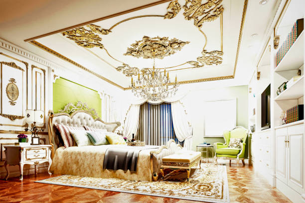 istock 3d render  classic home interior living and dining room 1177865183