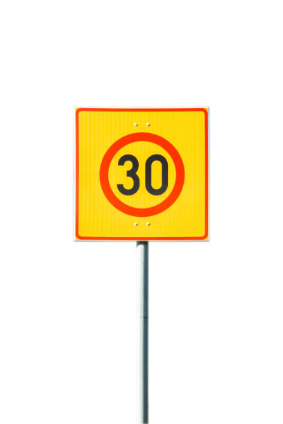 istock Finnish speed limit sign 30 km h isolated on white background 1177866558