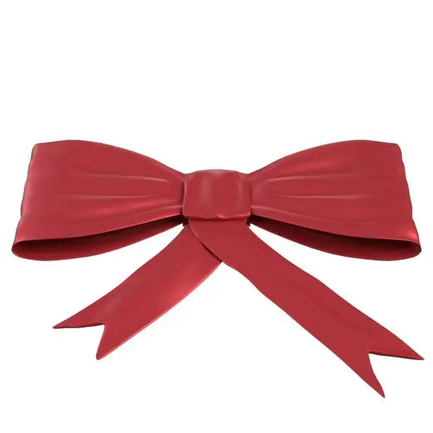 3d rendering illustration of a red bow