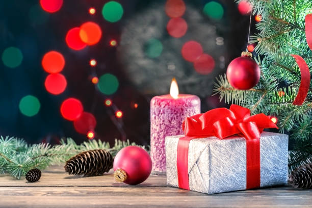 istock Winter holiday theme. Happy New Year. Space for text. 1177872043