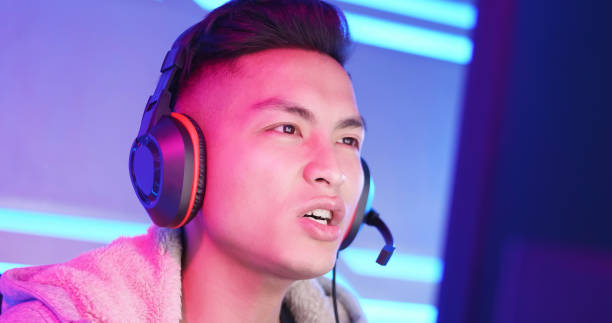 istock cybersport gamer have live stream 1177873759