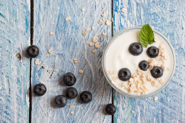 istock Yogurt with fresh berries and oat flakes 1177874287