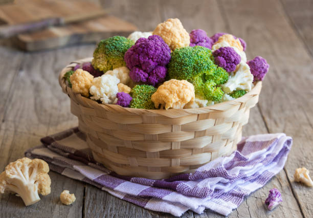 istock Mixed cauliflower of different colors 1177875363