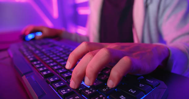 istock cyber sport gamer press keyboard 1177875487