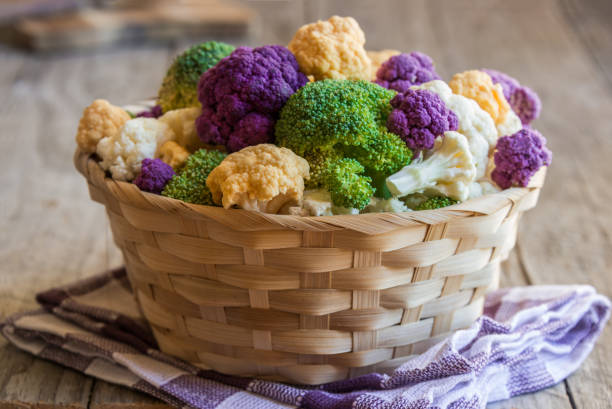 istock Mixed cauliflower of different colors 1177875504