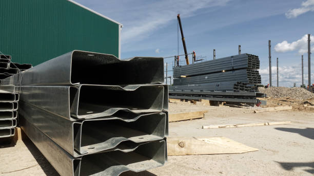 istock Construction of the plant from metal structures . 1177878684