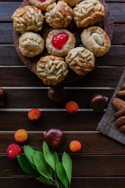 istock Some typical catalan panellets with almonds and chesnuts. Dia de Tots Sants, Catalunya 1177878845