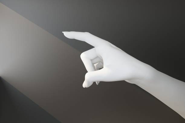 istock white hand touches ray of light 1177882237
