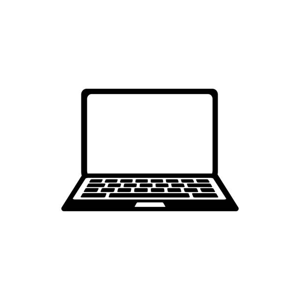 Laptop icon vector. Vector illustration isolated on white background Laptop icon vector. Vector illustration isolated on white background laptop icon stock illustrations