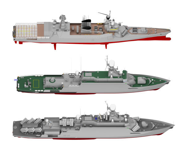 istock set of warships isolated on white 1177884664