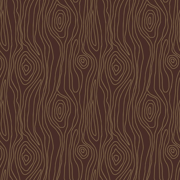 ręcznie rysowany bezszwowy wzór - driftwood wood weathered plank stock illustrations