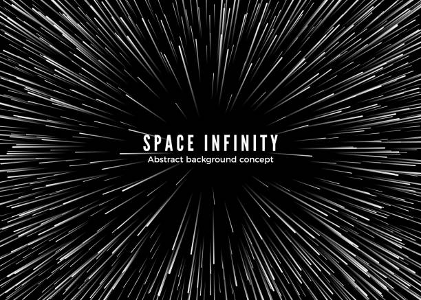 Sapce infinity. Abstract background motion in cosmos. Travel in spase with super speed. Blurred stars light in lines. Vector illustration Sapce infinity. Abstract background motion in cosmos. Travel in spase with super speed. Blurred stars light in lines. Vector illustration hyperspace stock illustrations
