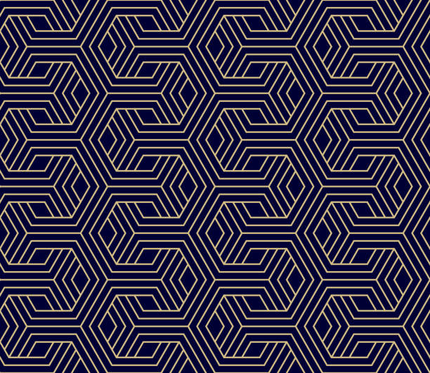 illustrazioni stock, clip art, cartoni animati e icone di tendenza di modello vettoriale geometrico senza soluzione di continuità - hexagon honeycomb repetition connection