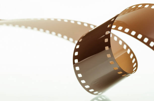 istock Glossy film on white background abstract 1177885190