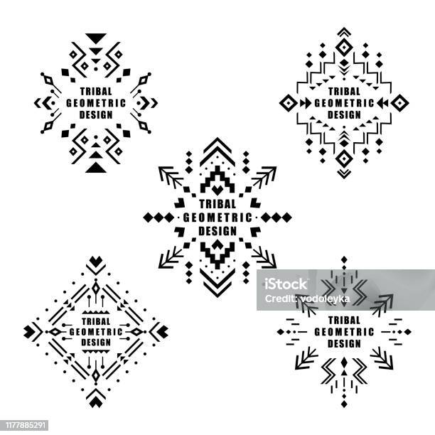 Aztec Vector Elements Stock Illustration - Download Image Now ...