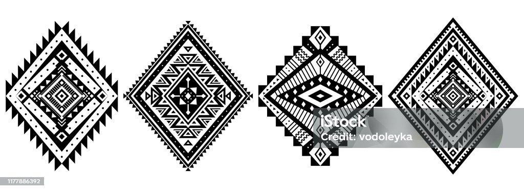 Aztec Vector Elements Stock Illustration - Download Image Now ...