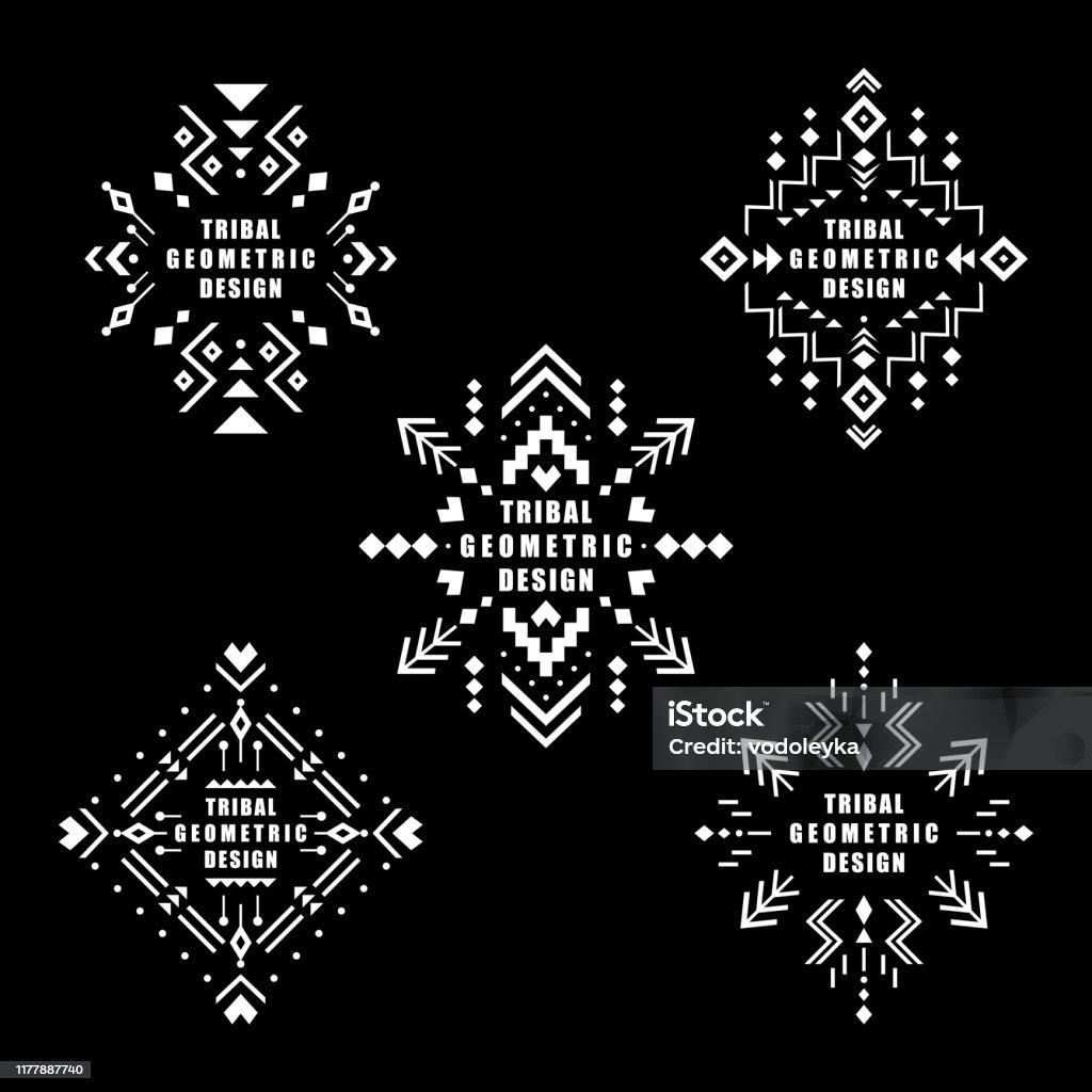 Aztec Vector Elements Stock Illustration - Download Image Now ...
